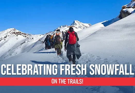 Celebrating Fresh Snowfall on the Trails!