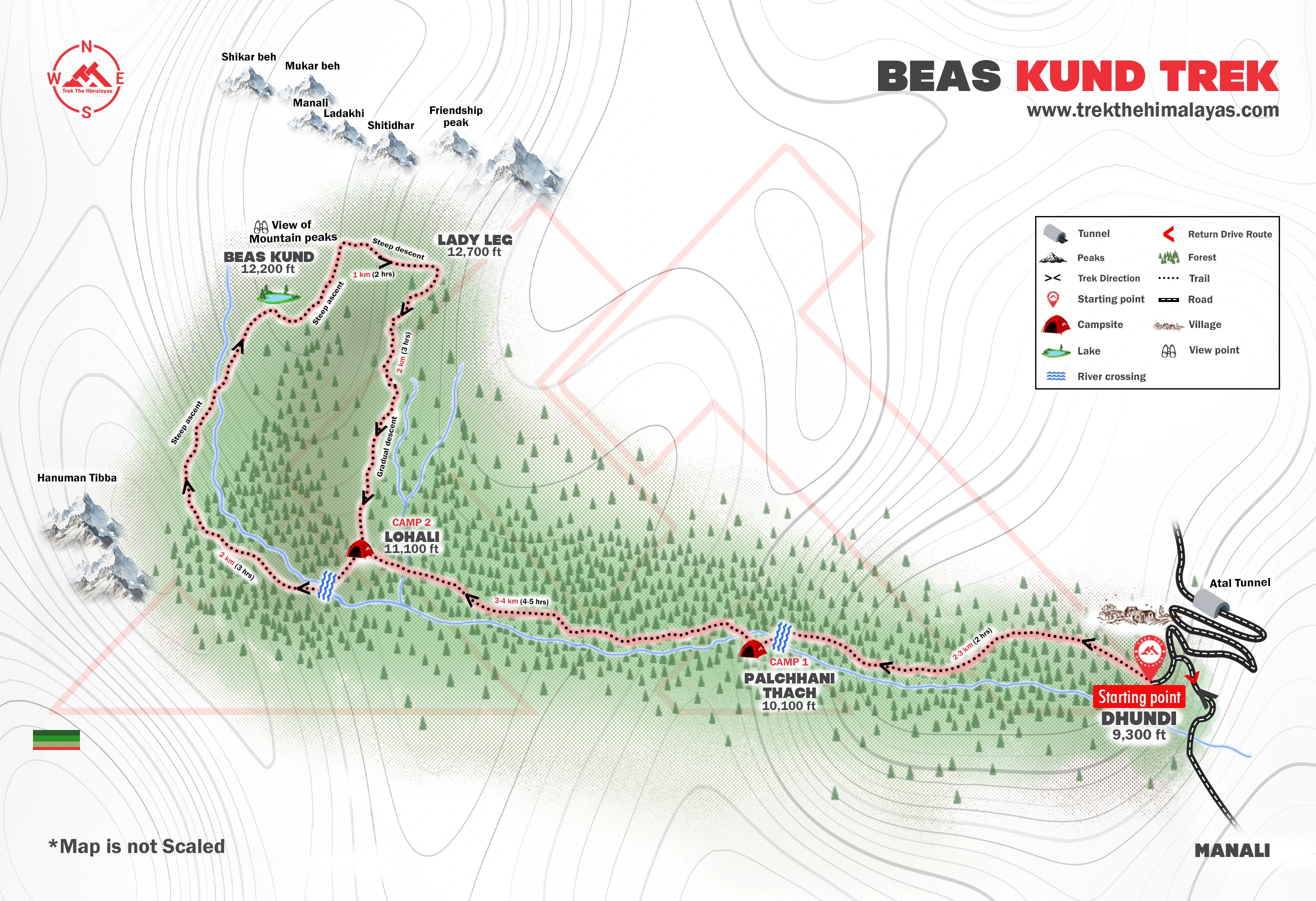 Beas Kund Trek Maps