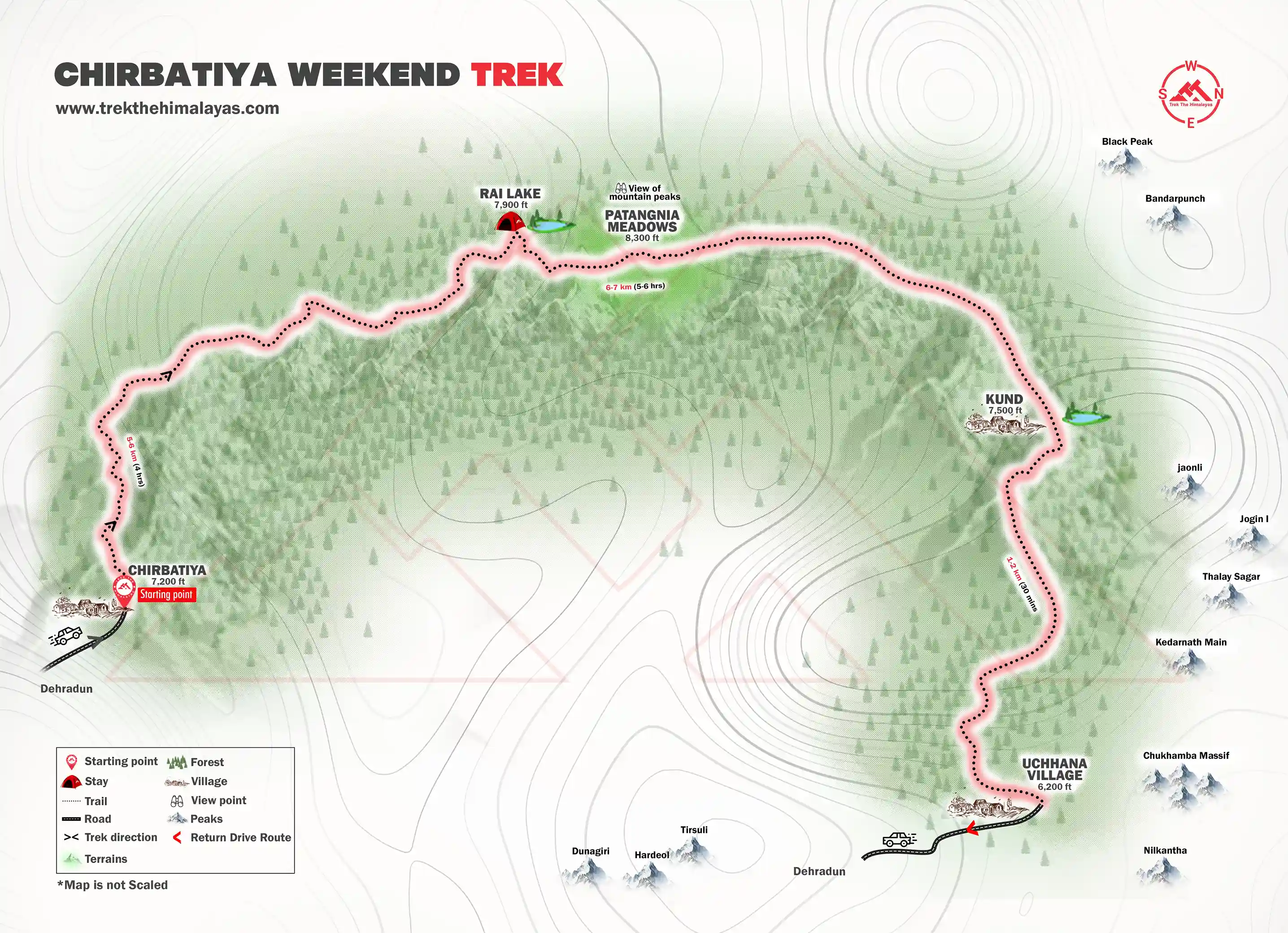 Chirbatiya Weekend Trek Maps