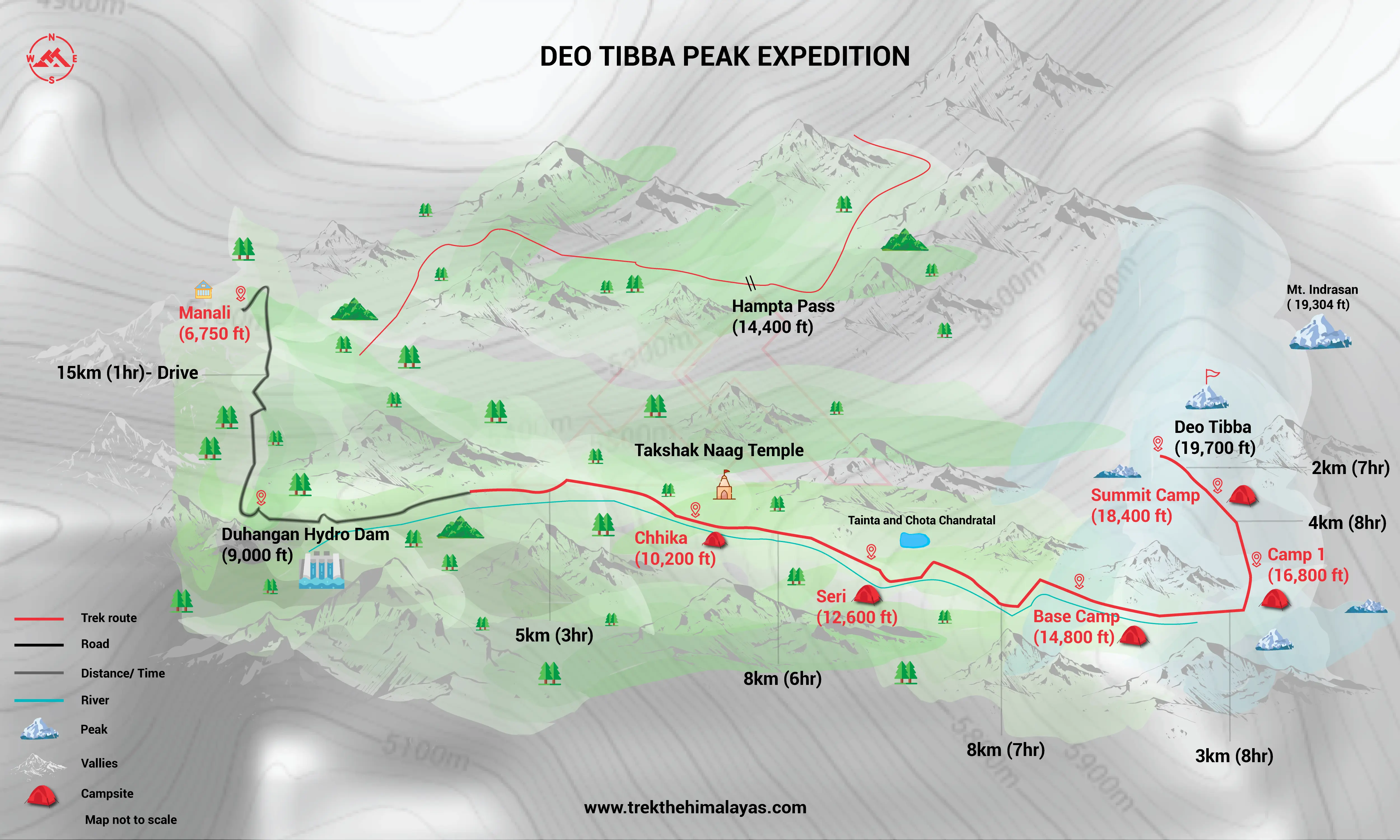 Deo Tibba Peak Expedition Maps