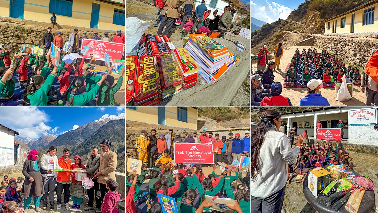Collage of images spreading happiness, joy among the kids