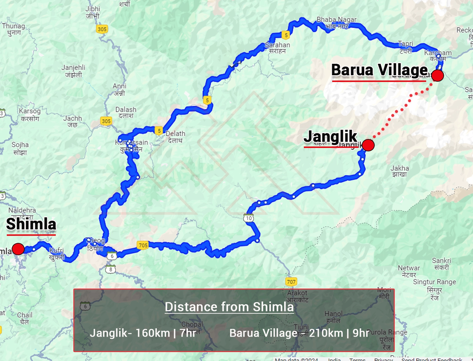 How to Reach Buran Ghati Pass Trek Map