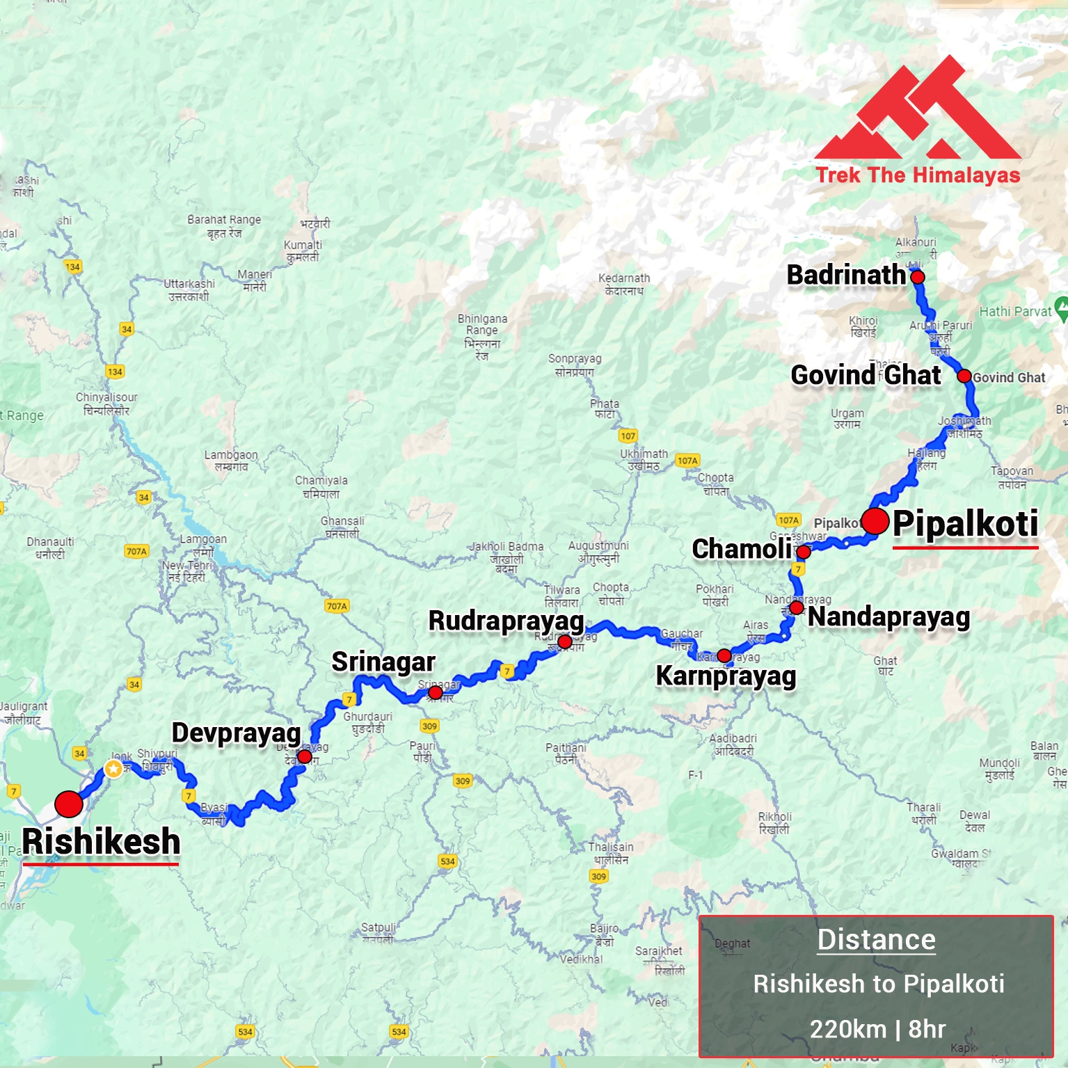 How to Reach Khopra Ridge  Map