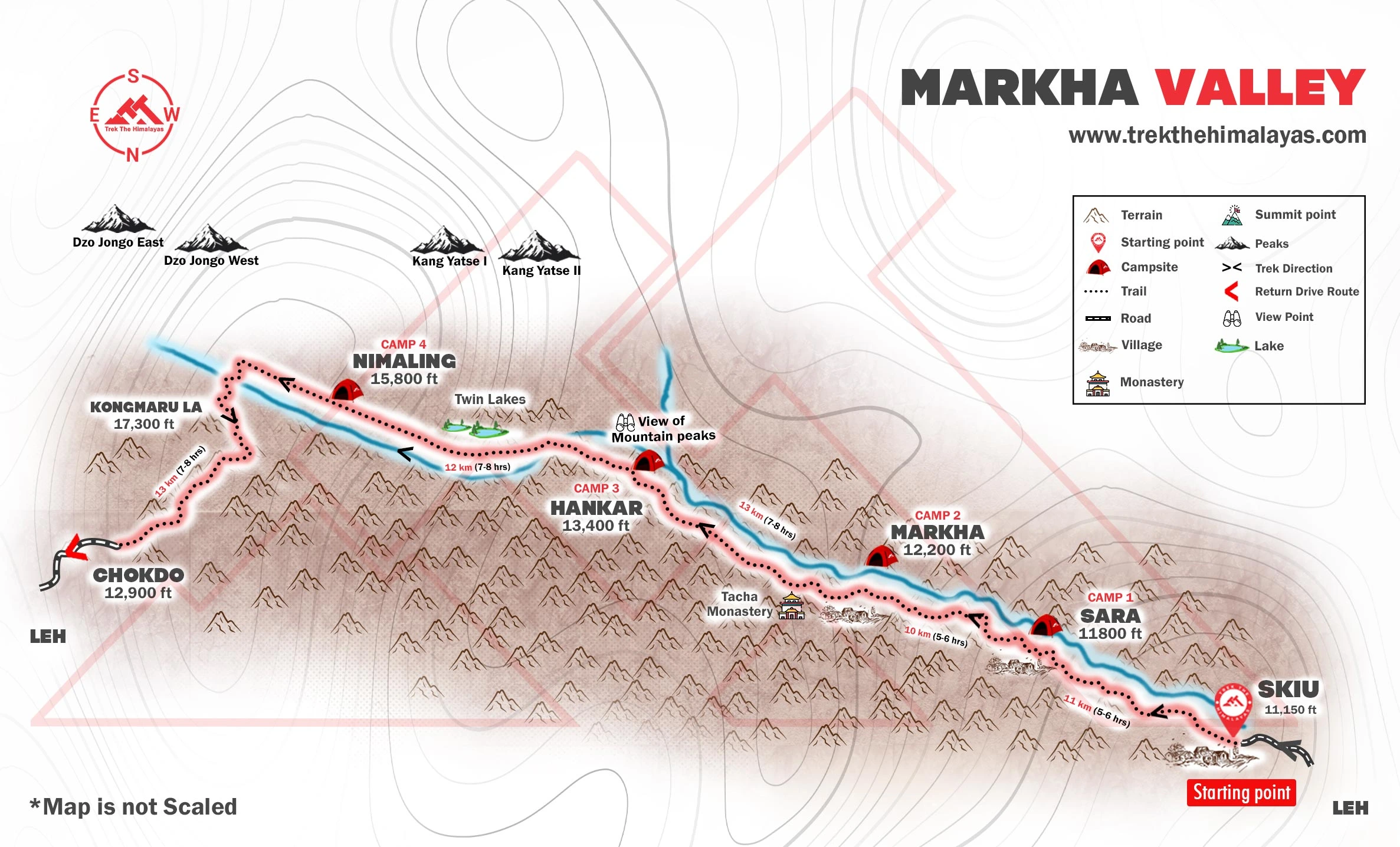 Markha Valley Trek Maps