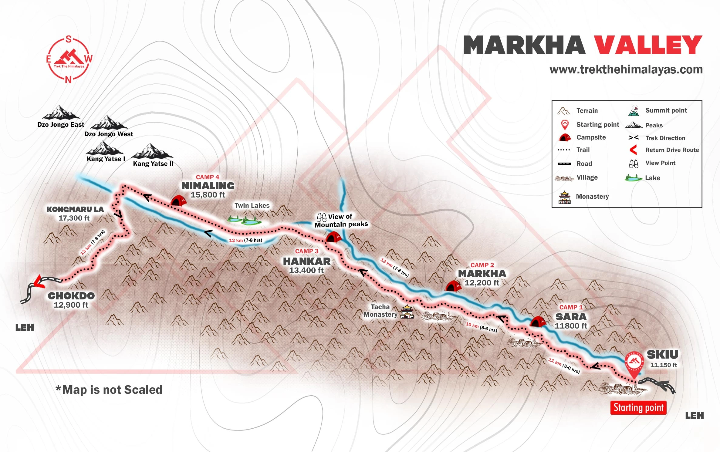 Markha Valley Trek Maps