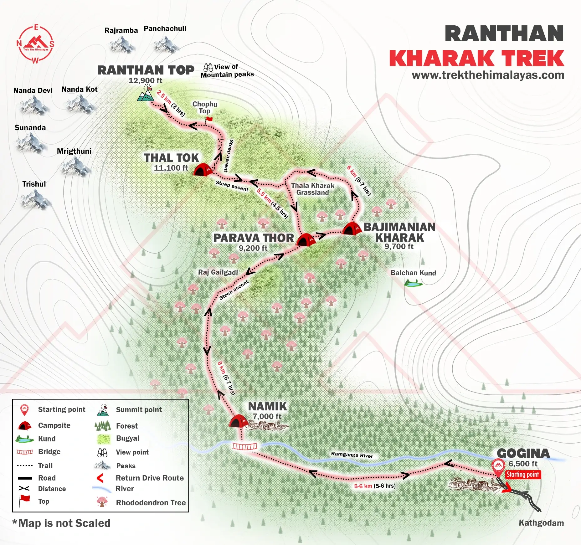 Ranthan Kharak Trek Maps