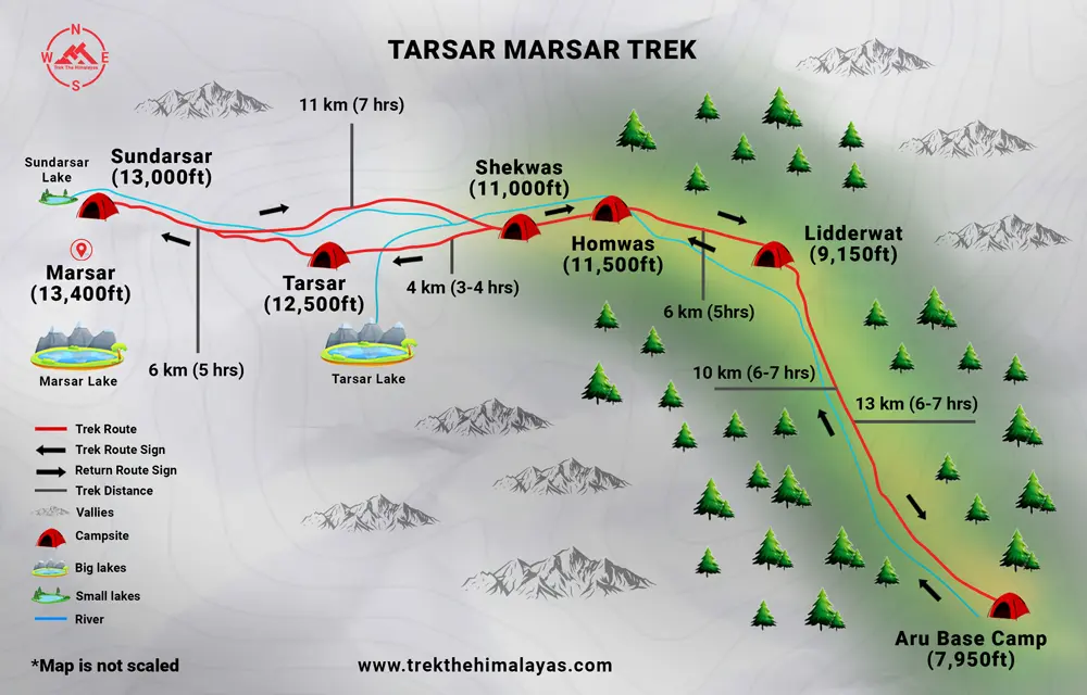 Tarsar Marsar Trek Maps